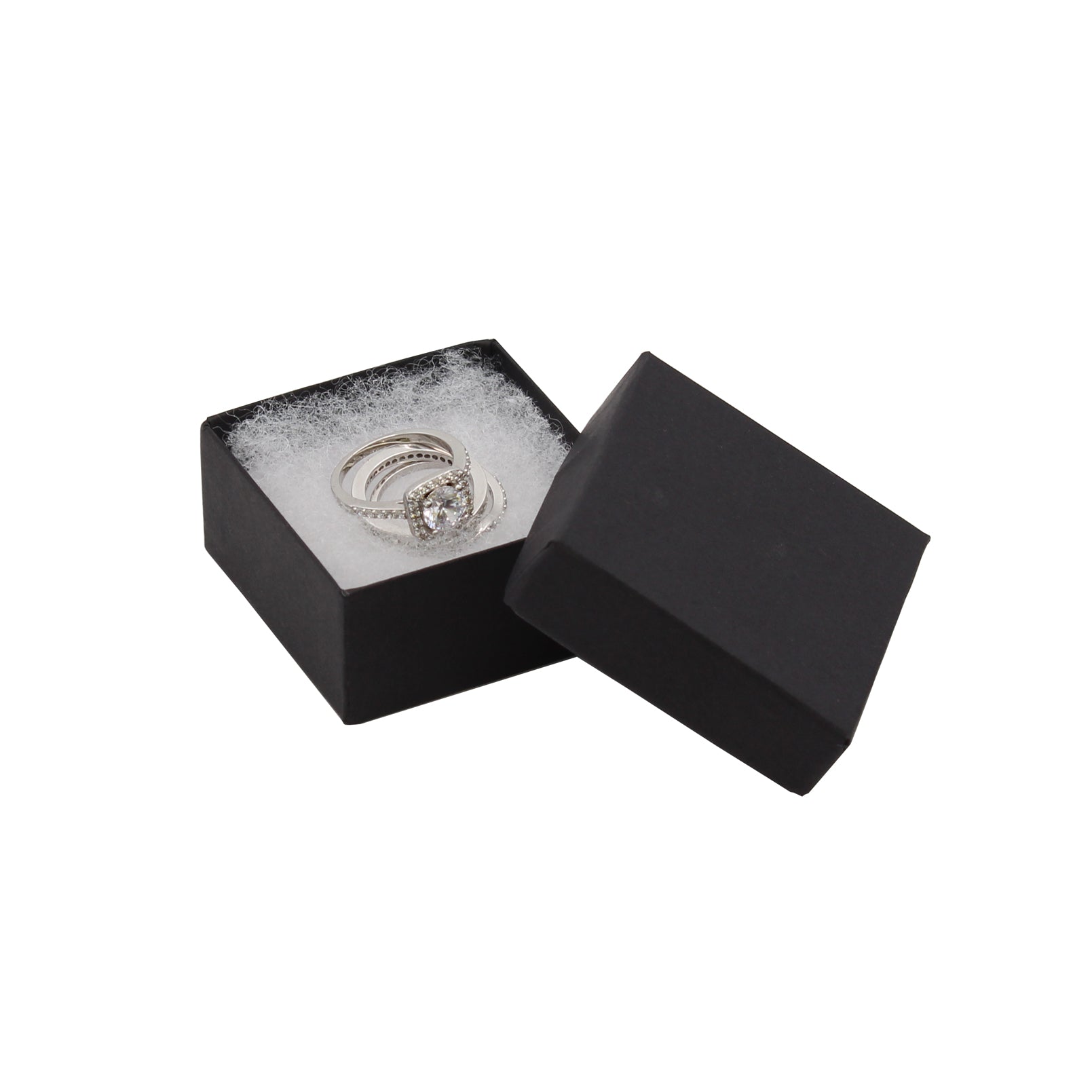 Cotton Filled Cardboard Ring or Earring Box