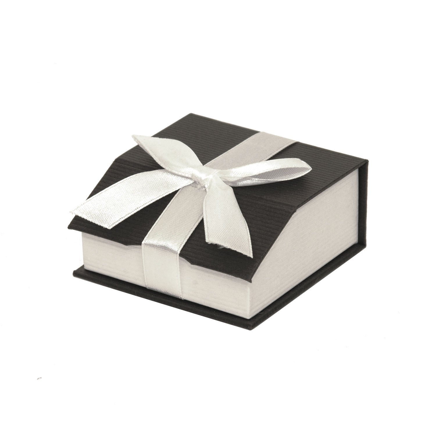 Elegant Paper French Clip Earring Box with a Unique Magnetic Ribbon