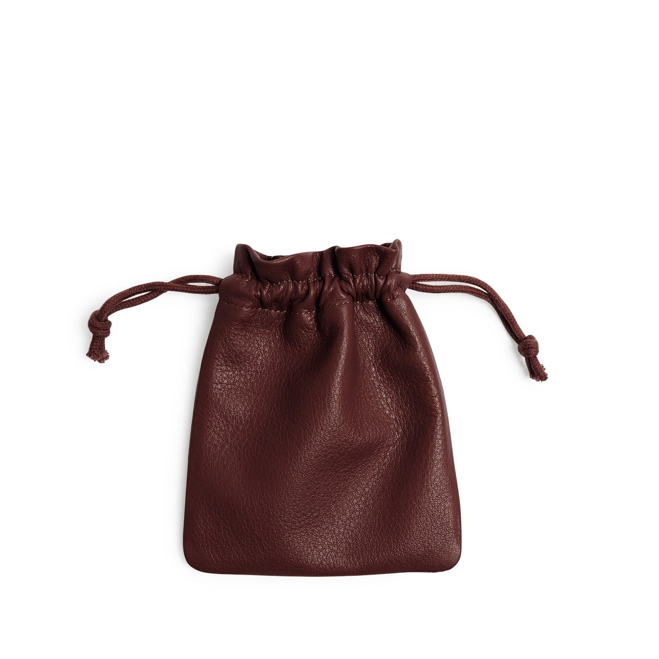 Flat Drawstring Pouch Bordeaux
