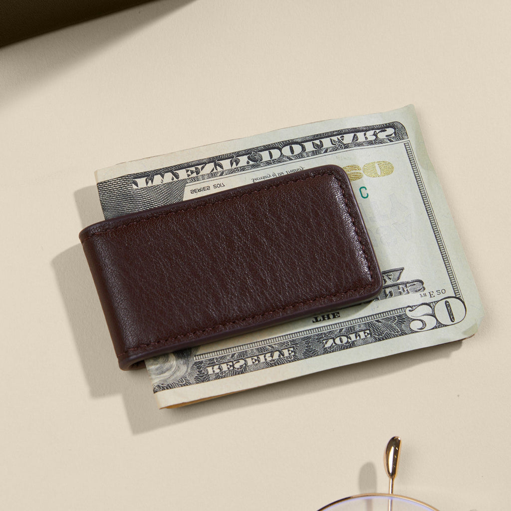 Magnetic Money Clip Brown