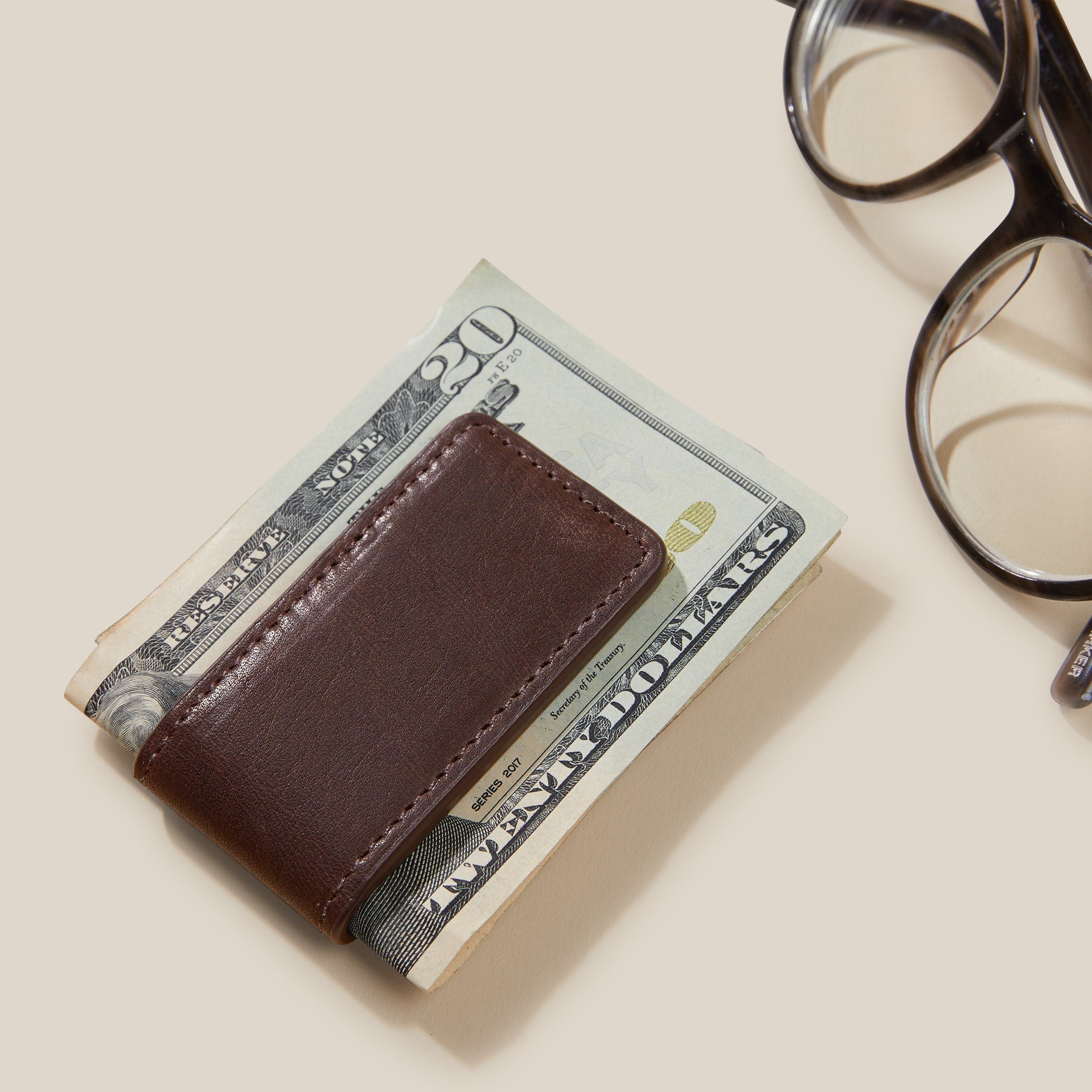 Magnetic Money Clip Mahogany