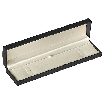 Paper Covered Bracelet Box with Gold Accent and White Interior