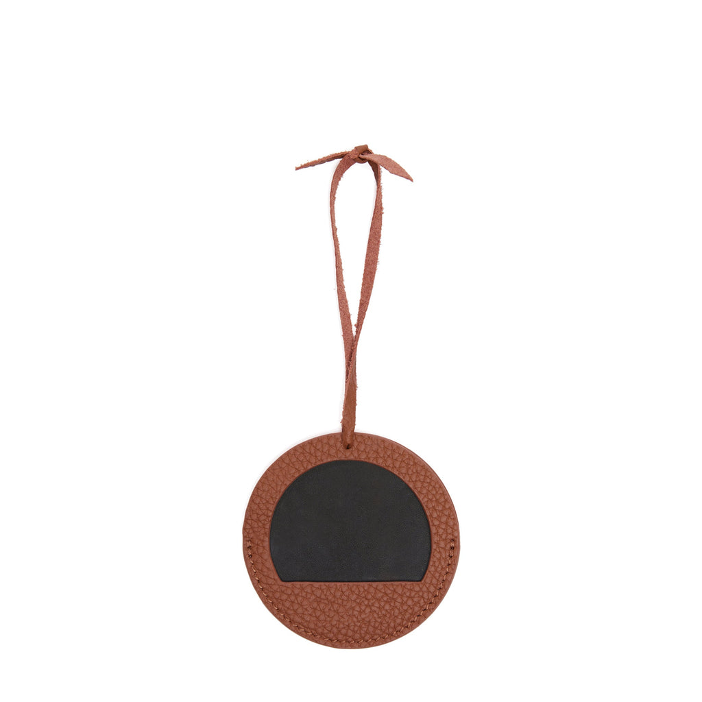 Round Photo Frame Ornament Saddle Brown