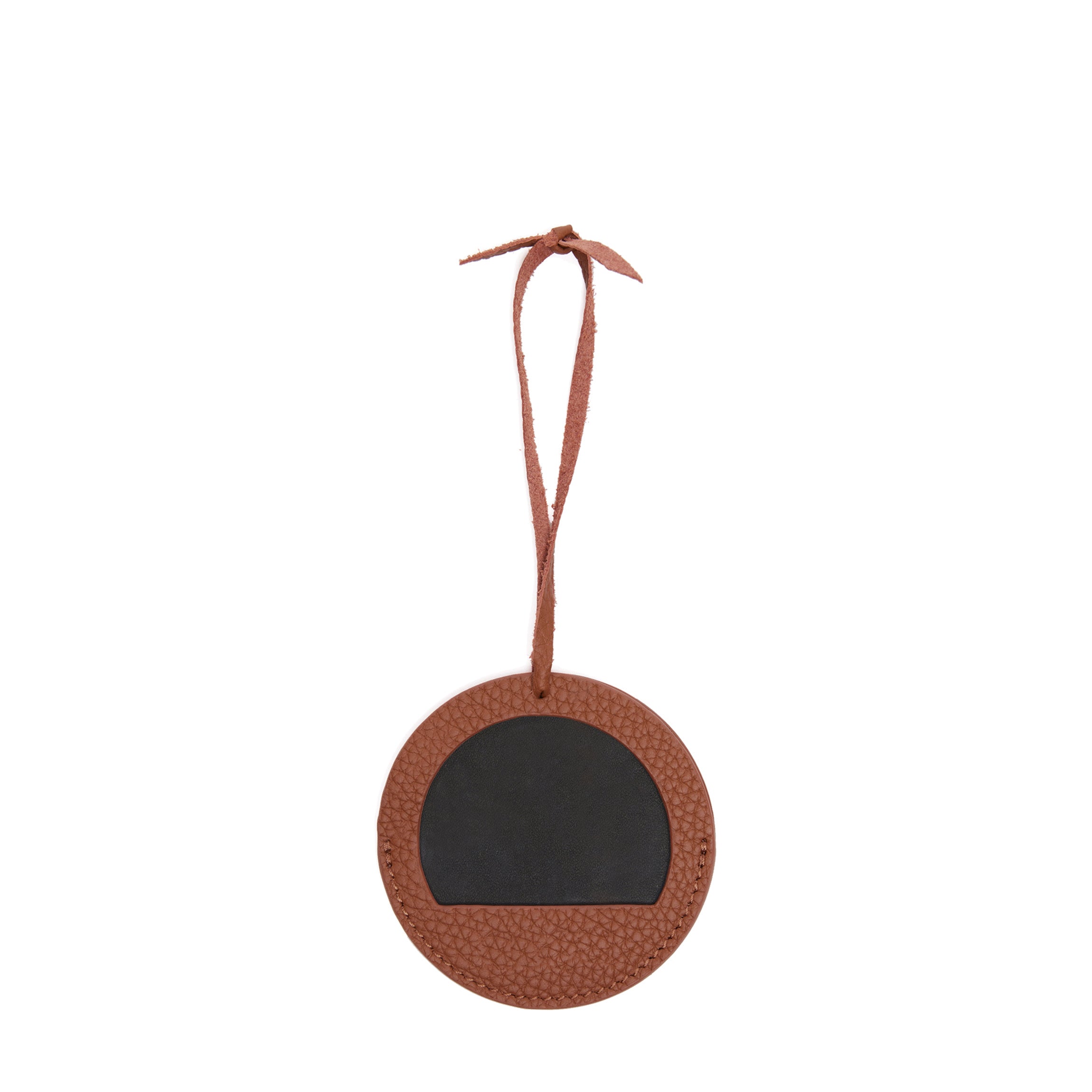 Round Photo Frame Ornament Saddle Brown