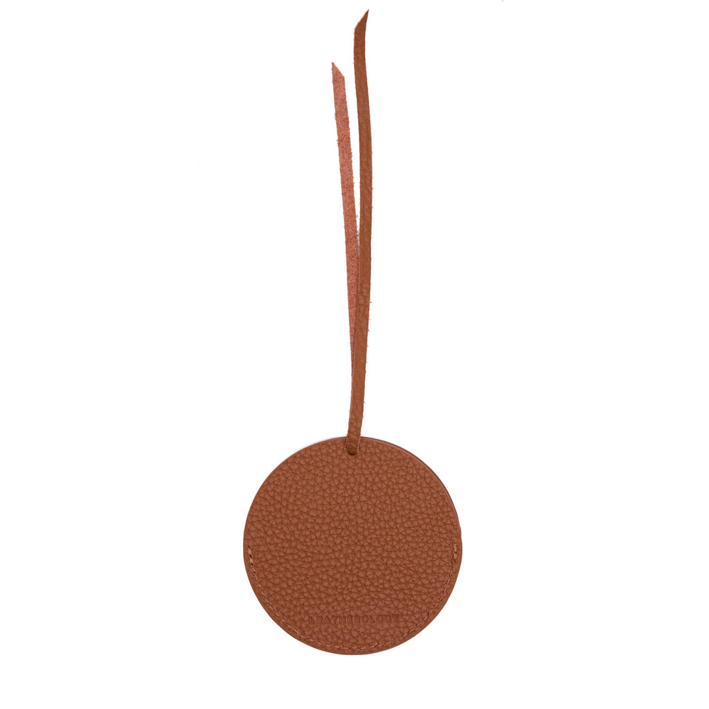 Round Photo Frame Ornament Saddle Brown