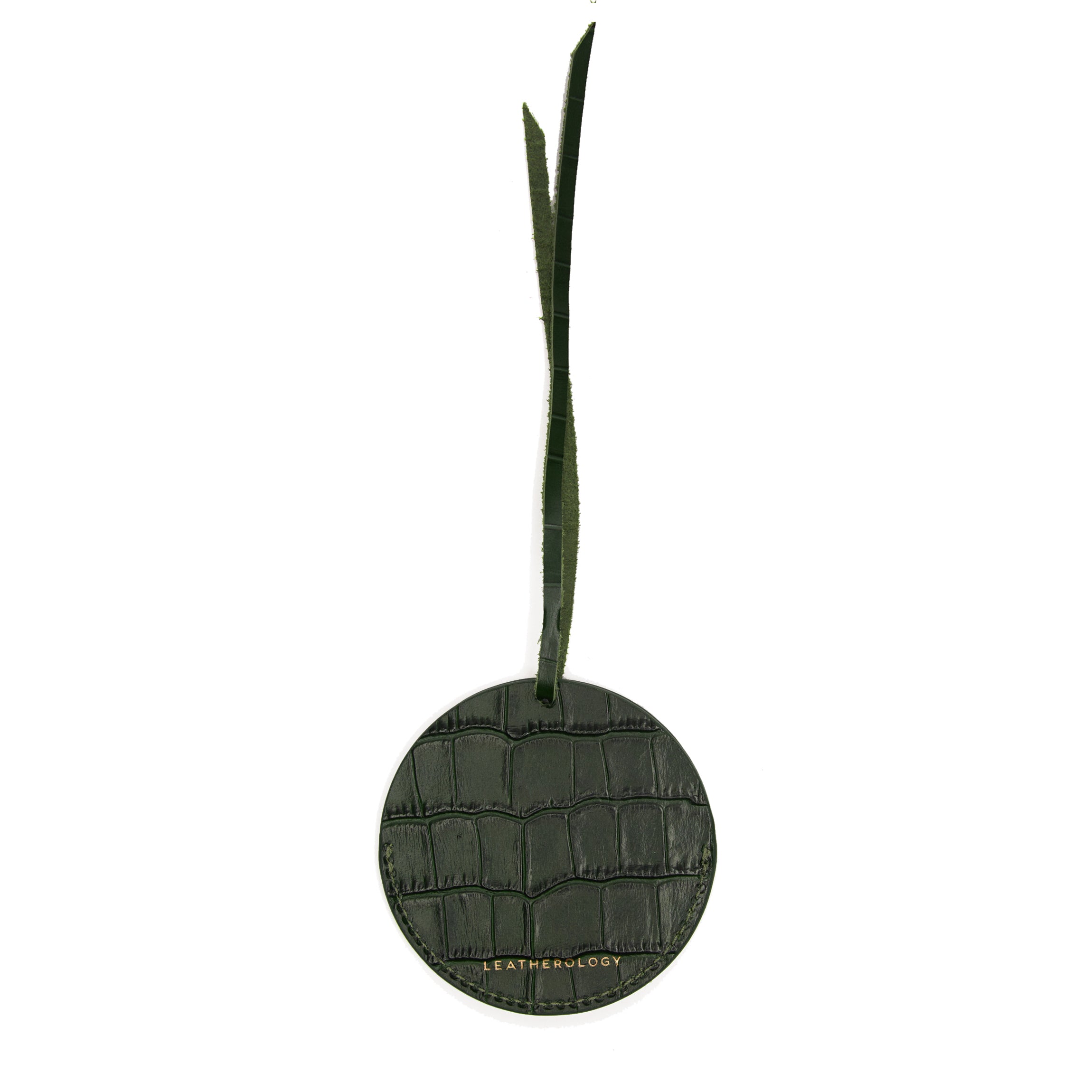 Round Photo Frame Ornament Forest Croc