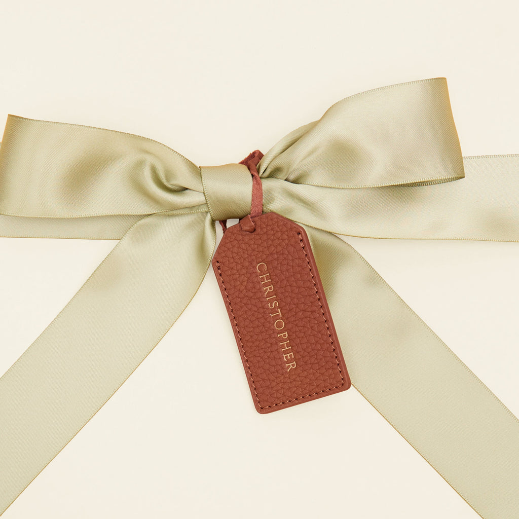 Leather Gift Tag Saddle Brown