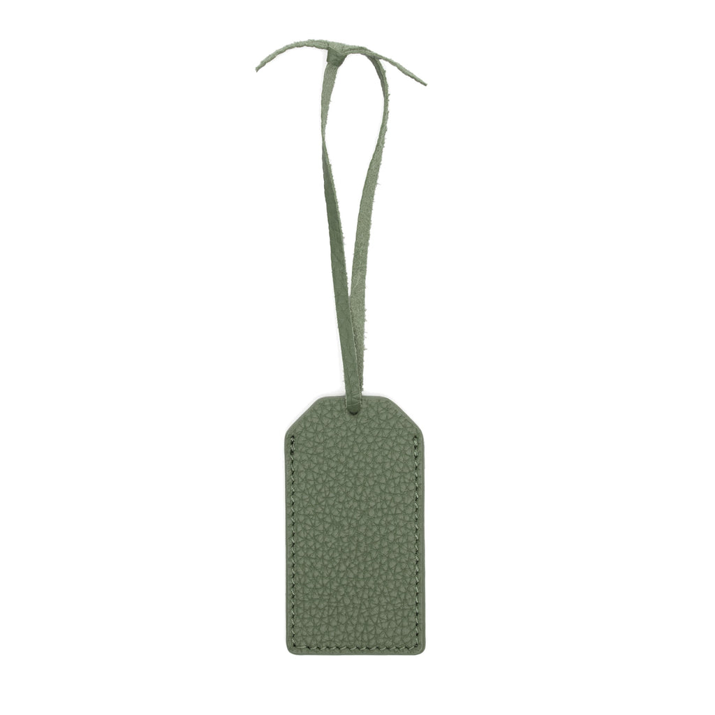 Leather Gift Tag Moss