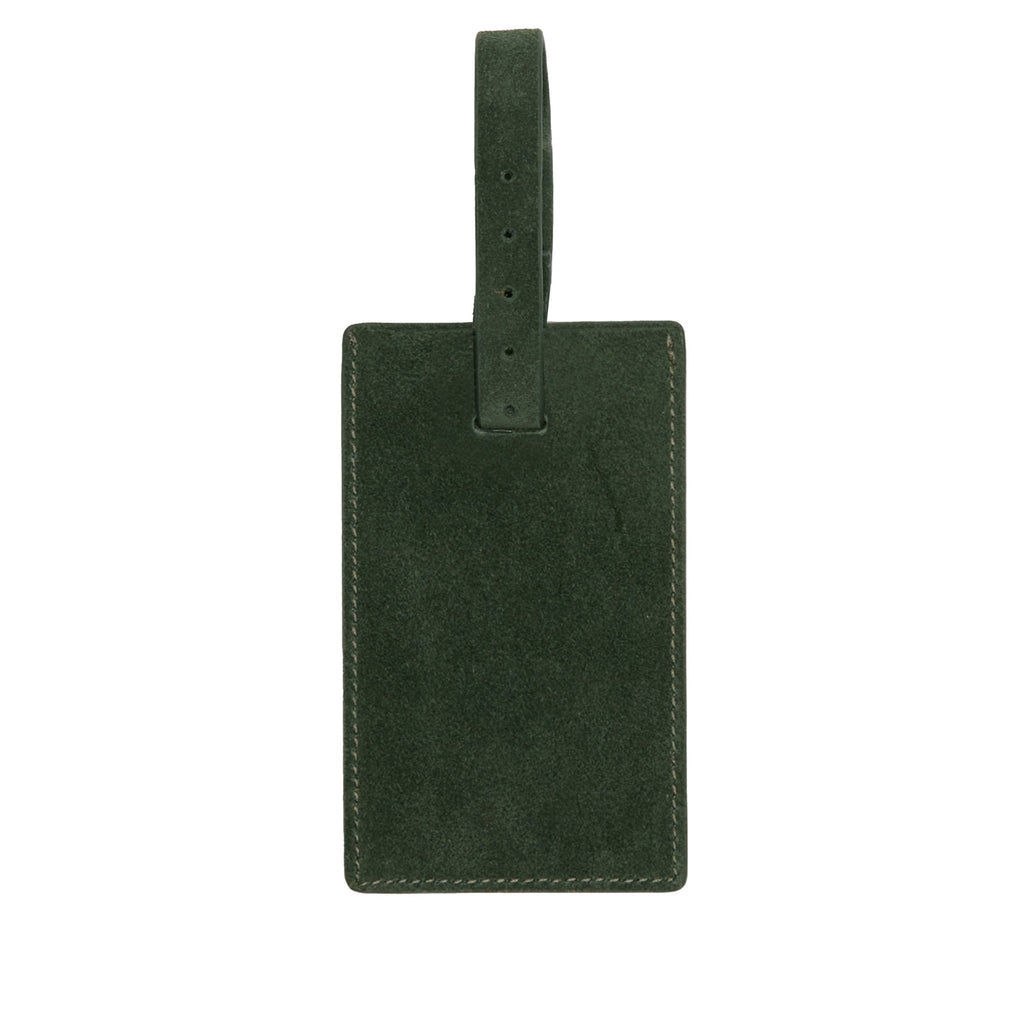 Standard Rectangular Luggage Tag Juniper Suede