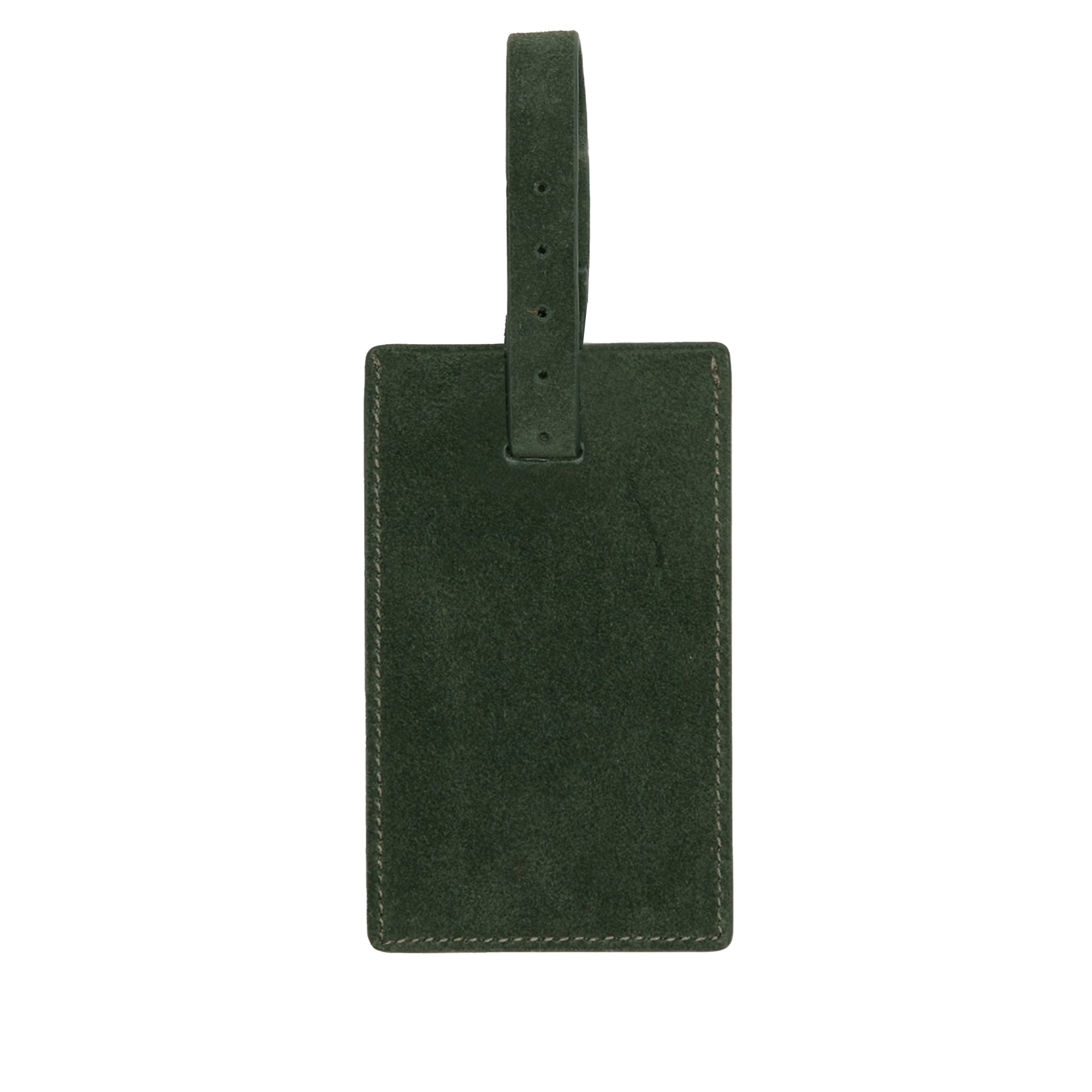 Standard Rectangular Luggage Tag Juniper Suede