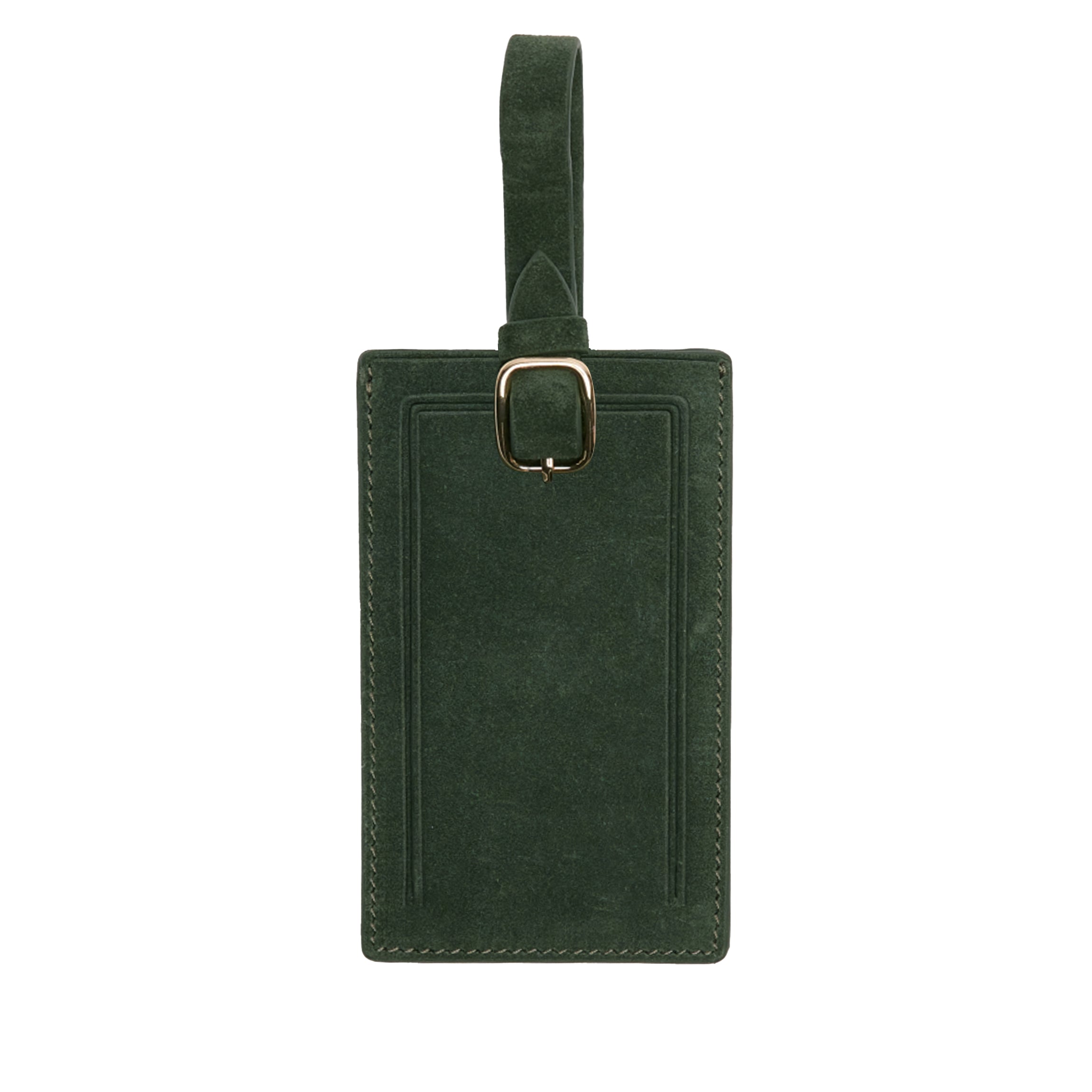 Standard Rectangular Luggage Tag Juniper Suede