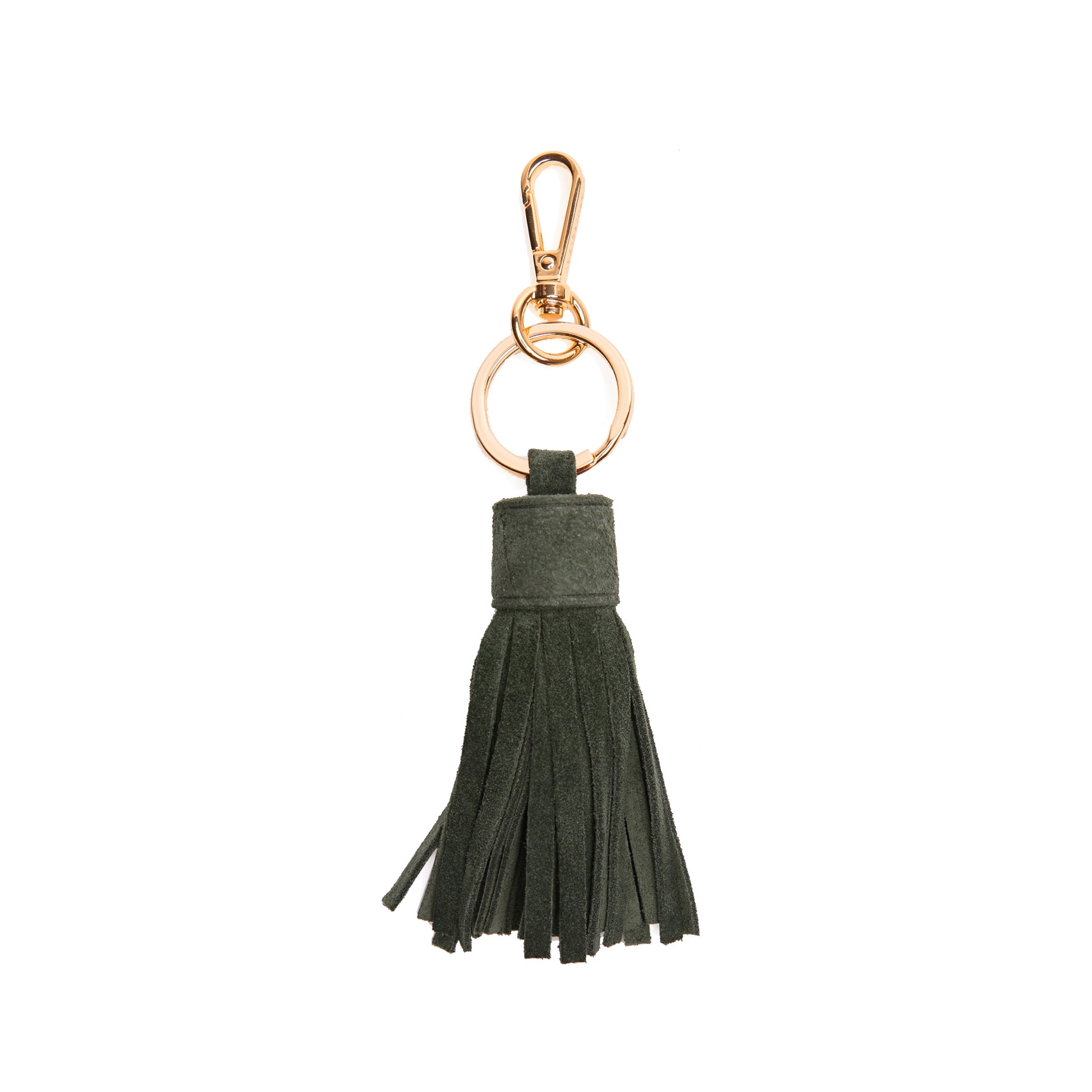 Tassel Key Chain Juniper Suede