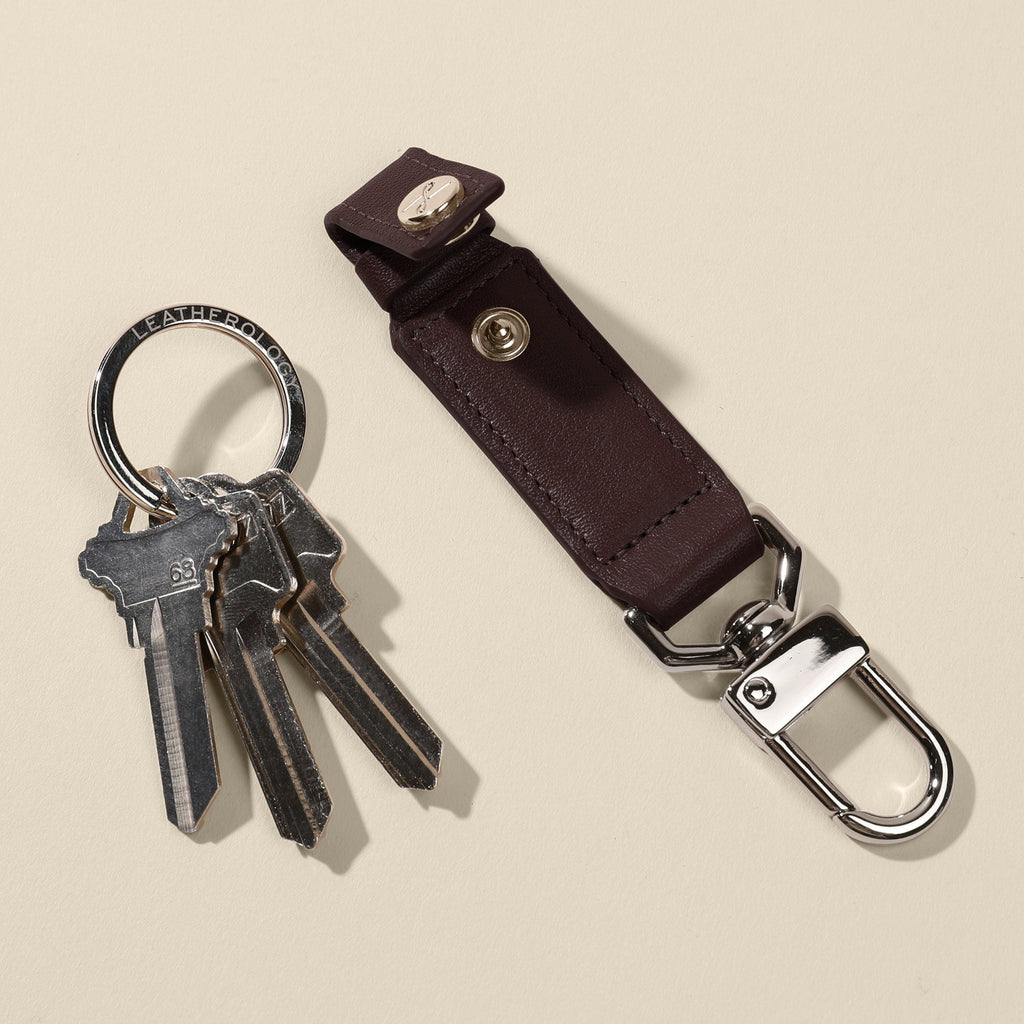 Valet Snap Keychain Brown