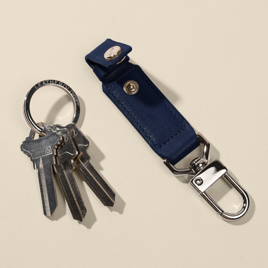 Valet Snap Keychain Navy Blue