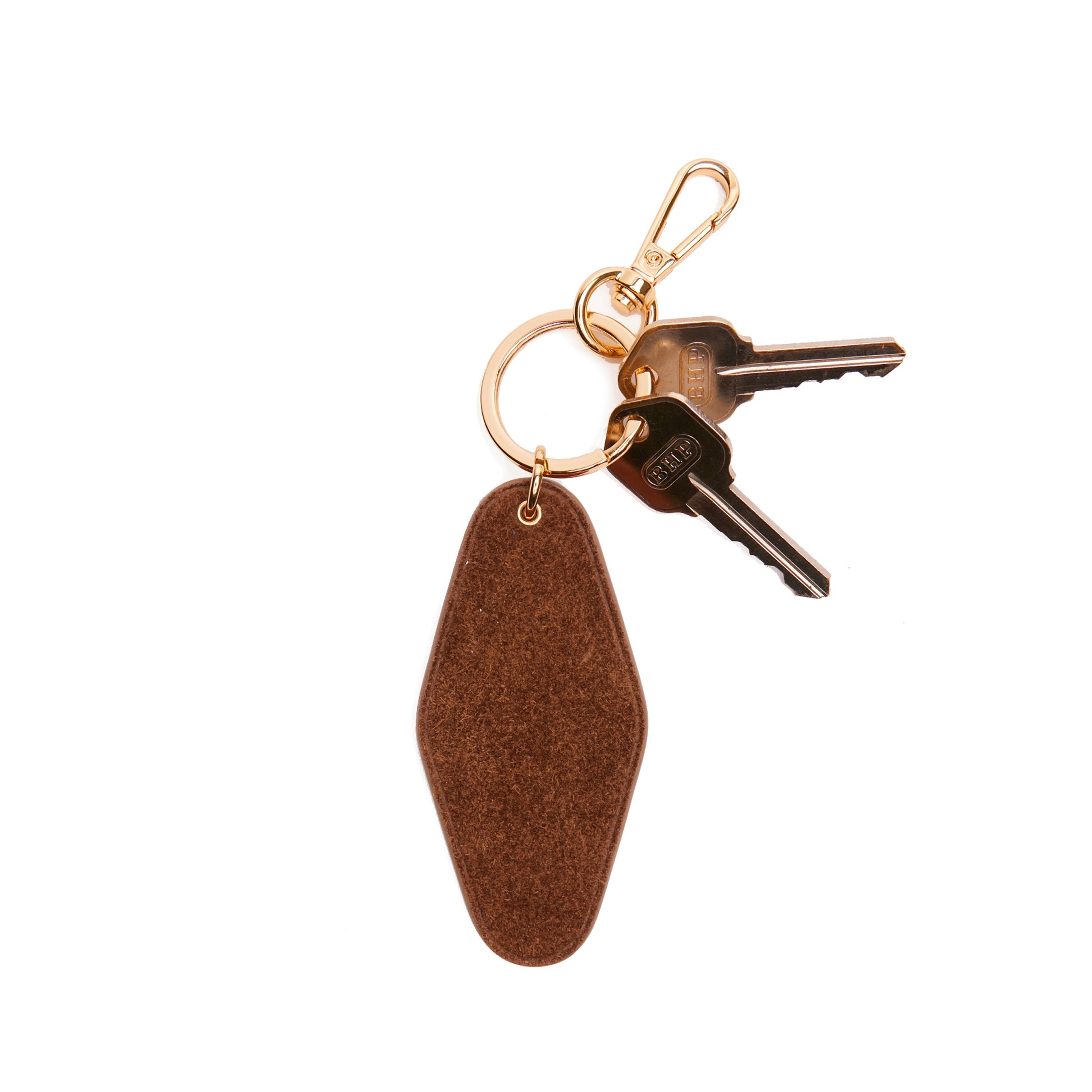 Hotel Keychain Russet Suede