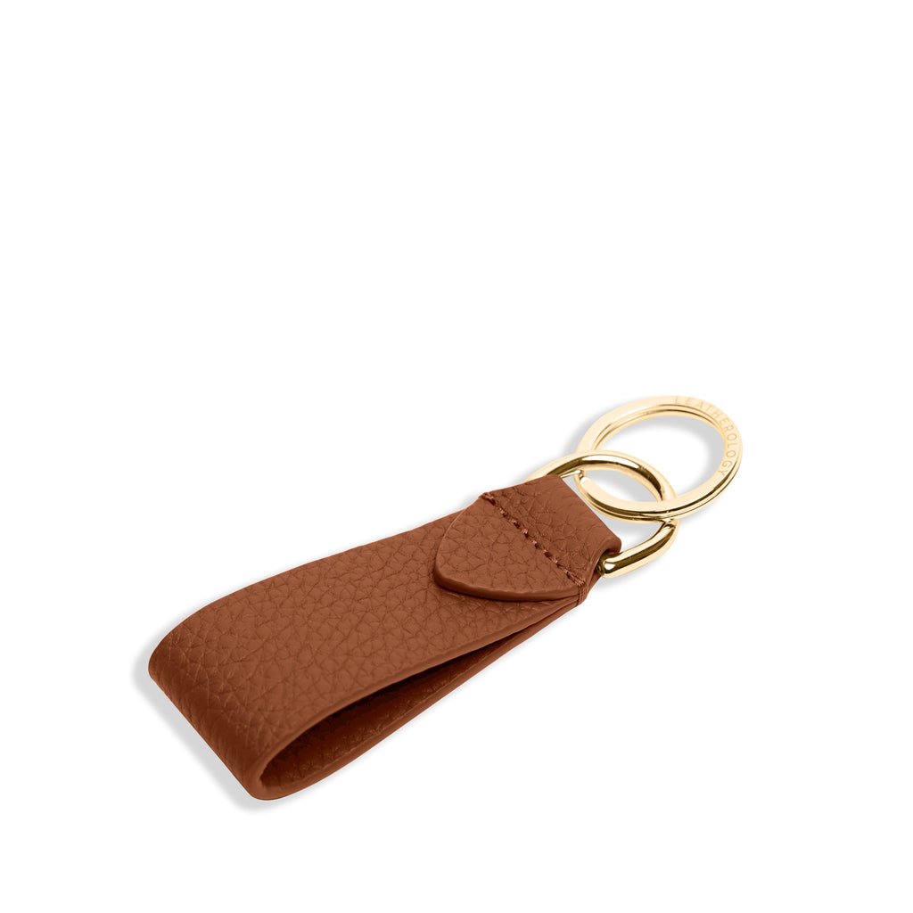 Tab Keychain Saddle Brown