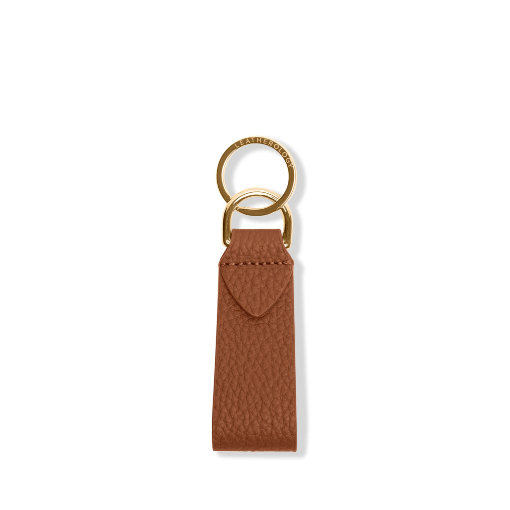 Tab Keychain Saddle Brown