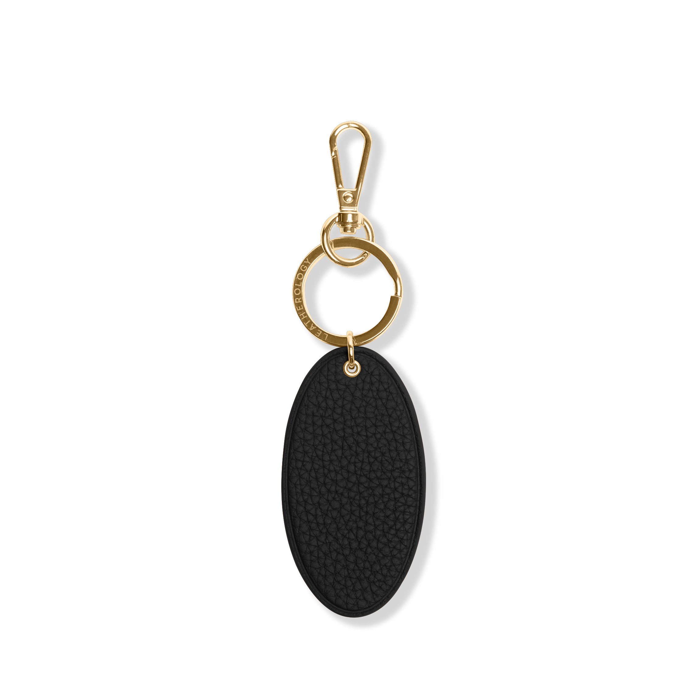 Oval Keychain Black Pebble