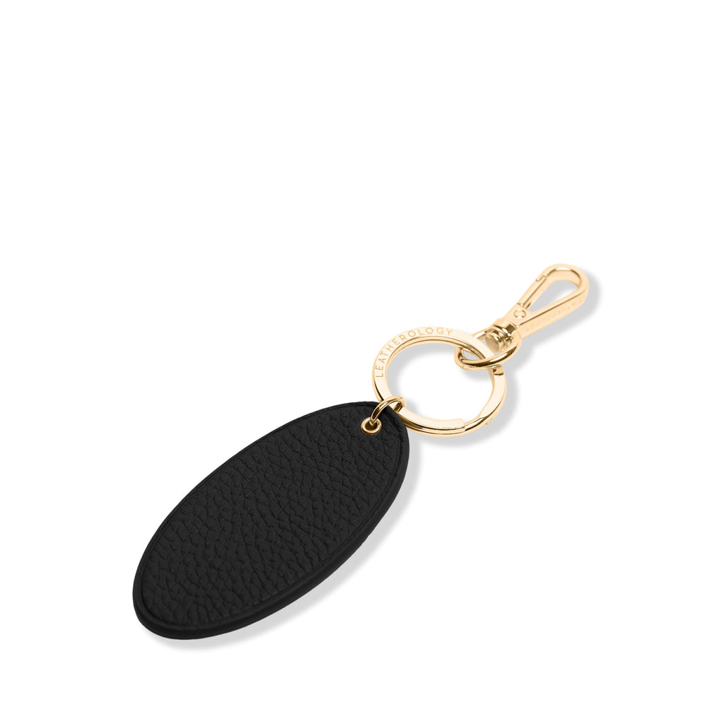 Oval Keychain Black Pebble