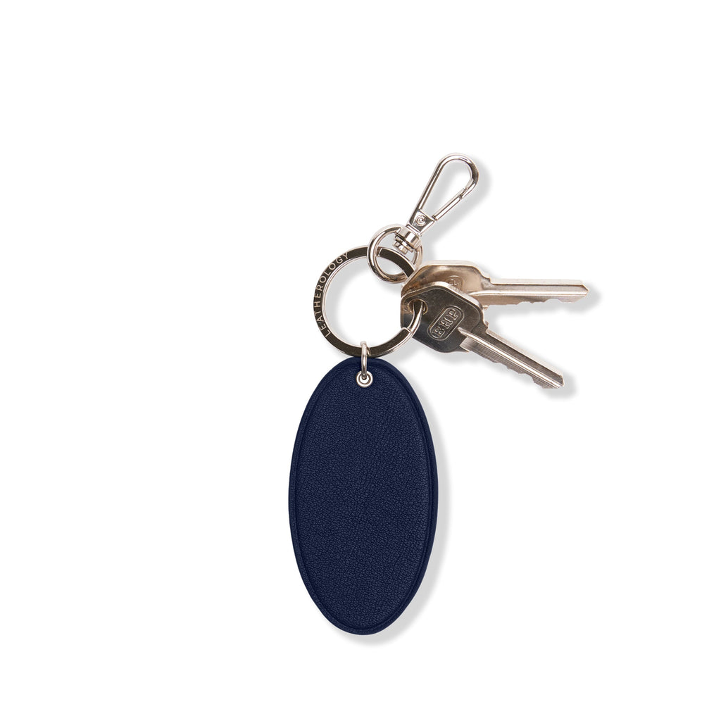 Oval Keychain Navy Blue