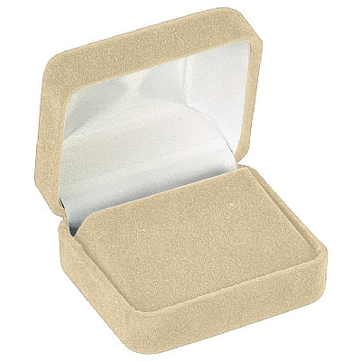 Velour Double Earring Box with White Sleeve