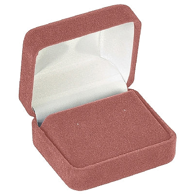 Velour Double Earring Box with White Sleeve
