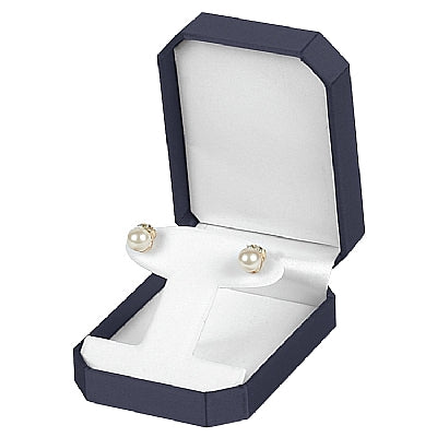 Velvet and Satin French Clip Earring Box with Bow