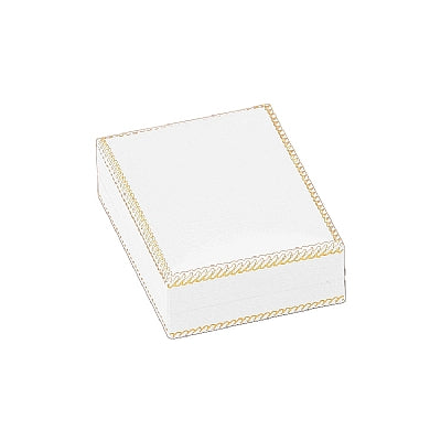 Leatherette Pendant Box with Matching Insert and White Window