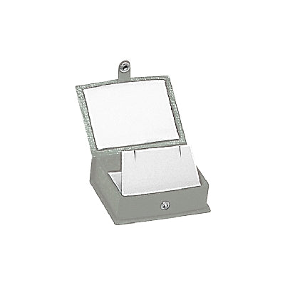 Lizard Skin Textured Leatherette Regular Pendant Box with White Interior