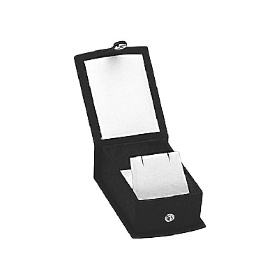 Lizard Skin Textured Leatherette Single Earring Box with White Interior