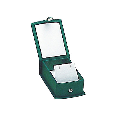 Lizard Skin Textured Leatherette Single Earring Box with White Interior