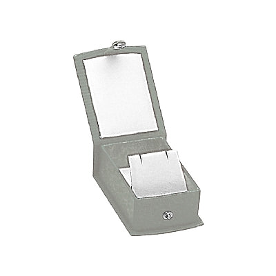 Lizard Skin Textured Leatherette Single Earring Box with White Interior