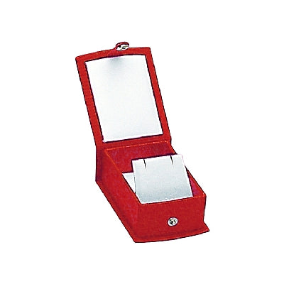 Lizard Skin Textured Leatherette Single Earring Box with White Interior