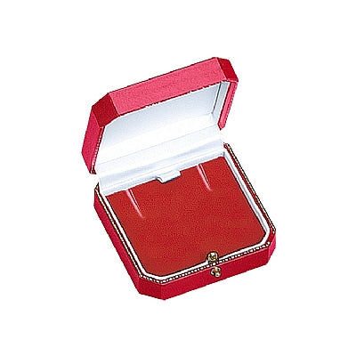 Leatherette Pendant or Earring Box with Gold Accent and Matching Insert