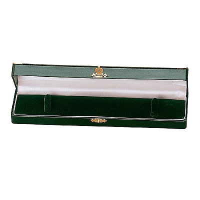 Leatherette Bracelet Box with Gold Trim and Closure