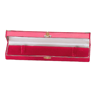 Leatherette Bracelet Box with Gold Trim and Closure