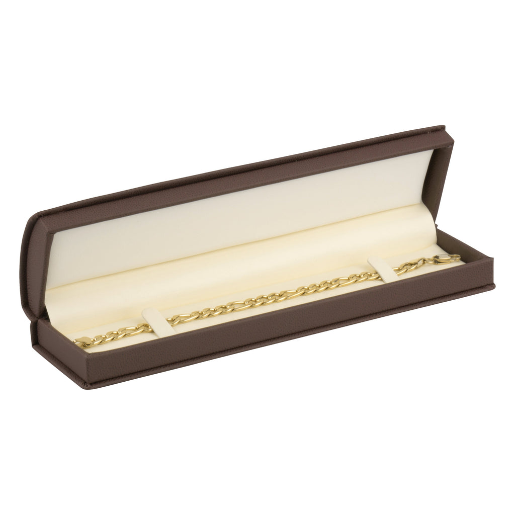 Leatherette Bracelet Box Leatherette Interior with Ribboned Packer