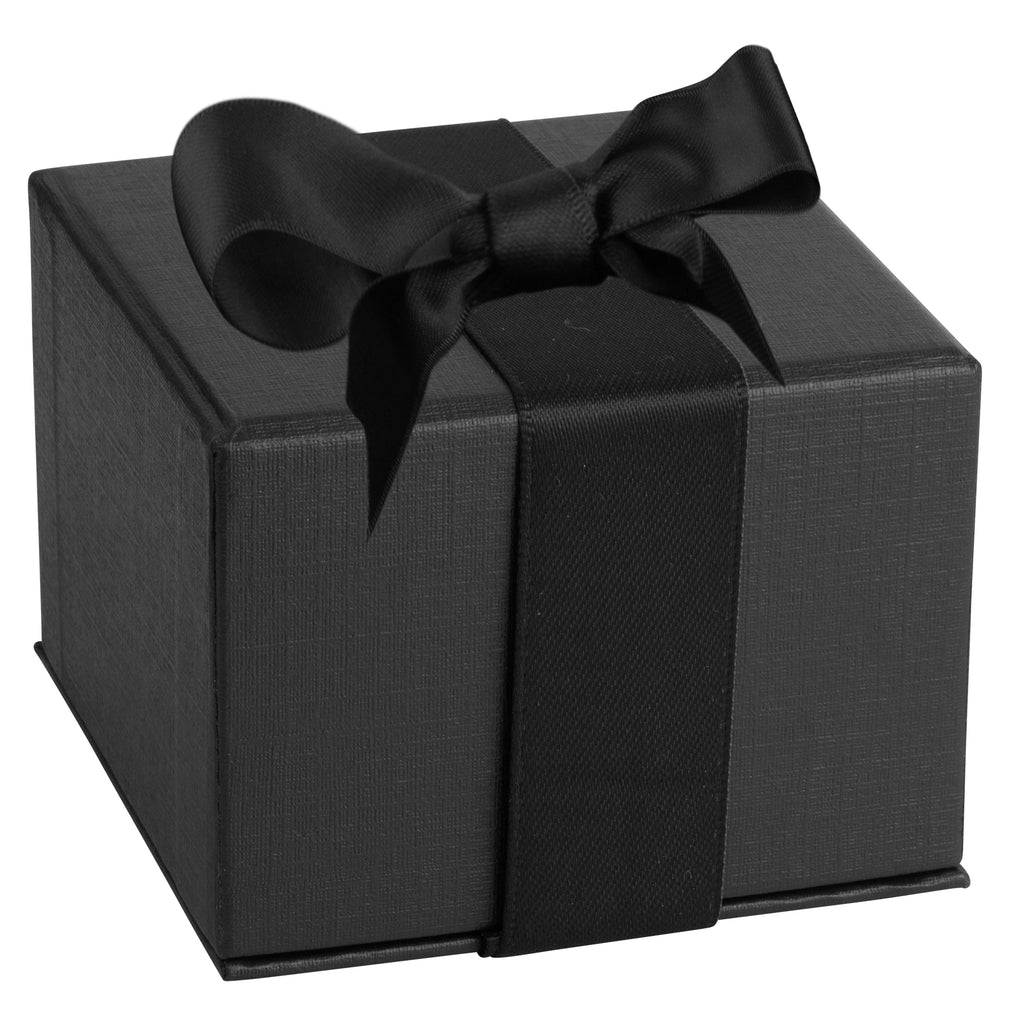 Leatherette Single Ring Box Leatherette Interior with Ribboned Packer