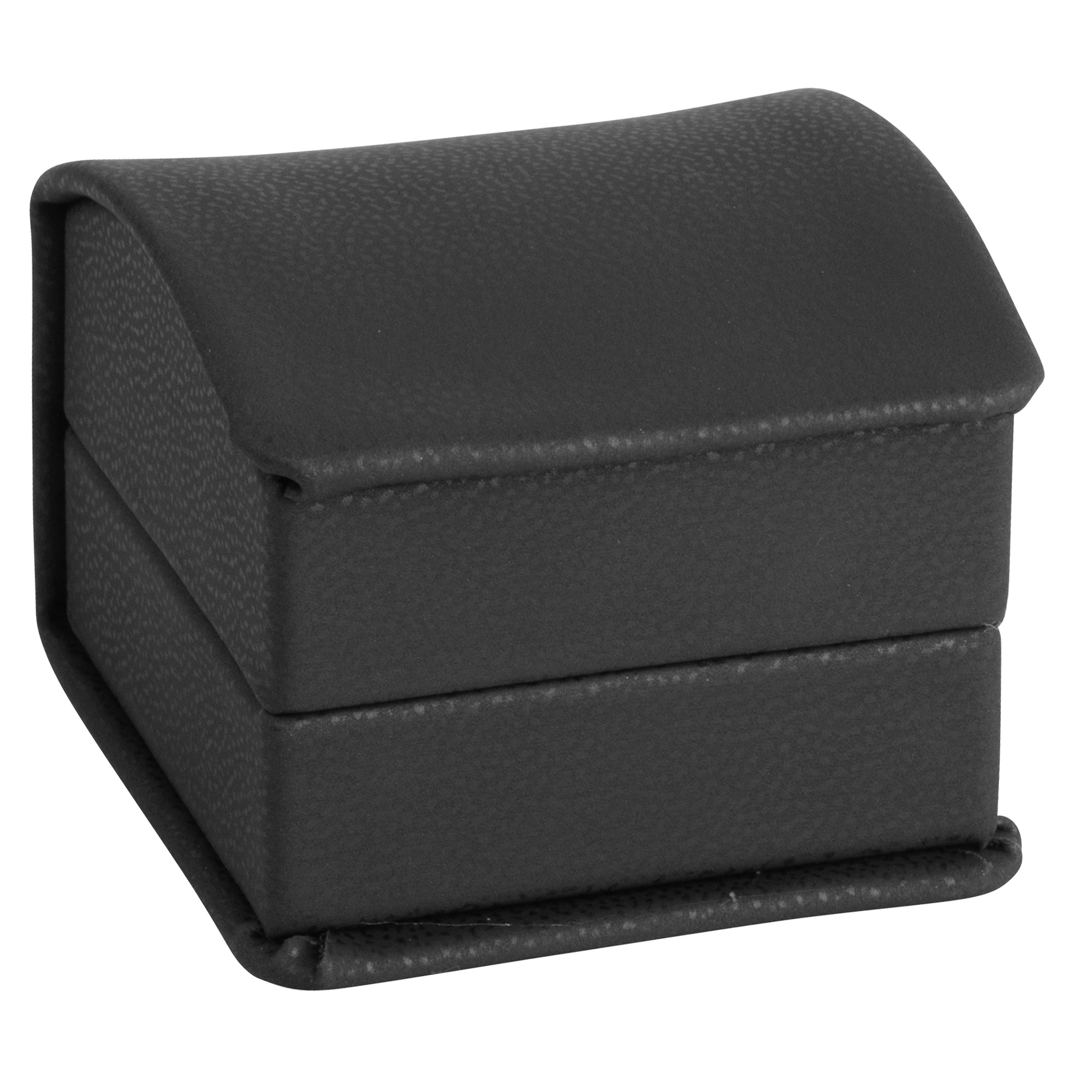 Leatherette Single Ring Box Leatherette Interior with Ribboned Packer