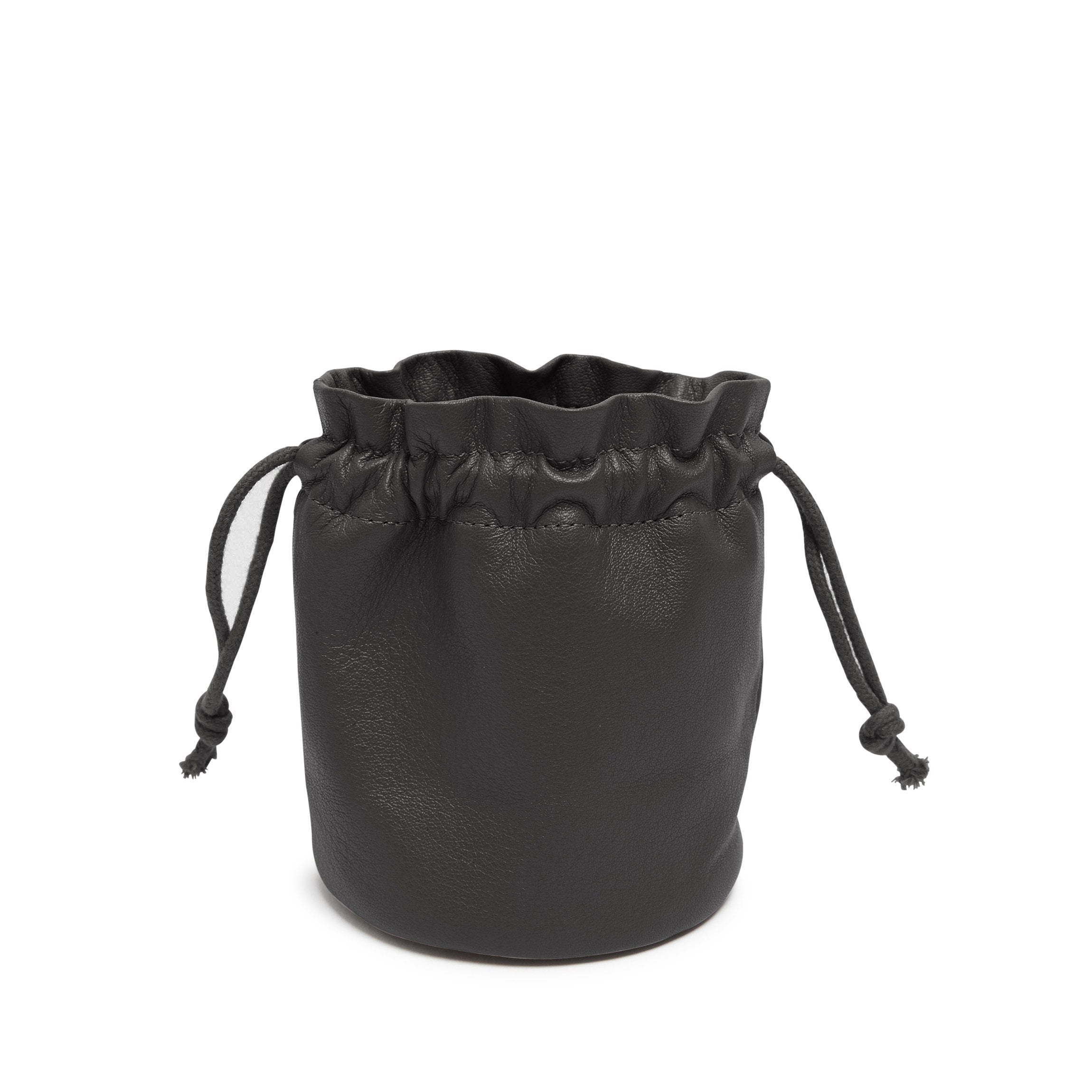 Round Drawstring Pouch Black Onyx