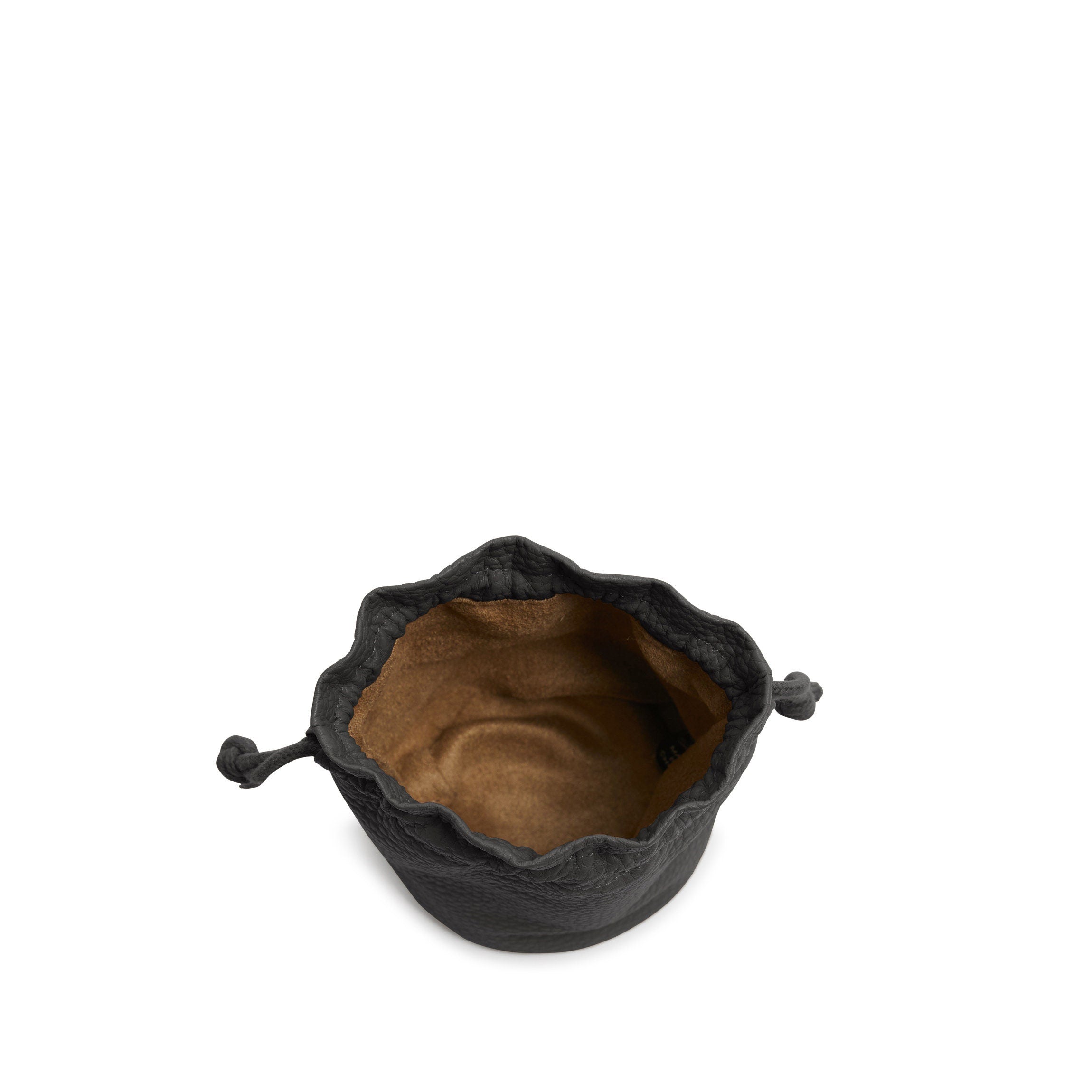 Round Drawstring Pouch Black Onyx