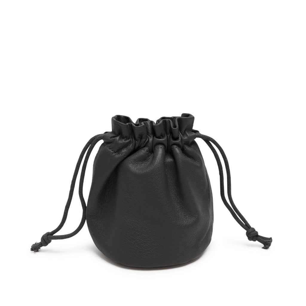Round Drawstring Pouch Black Onyx