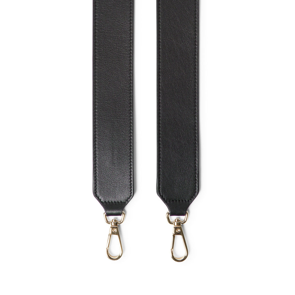 Guitar Short Crossbody Strap Black Onyx Light Gold Hardware