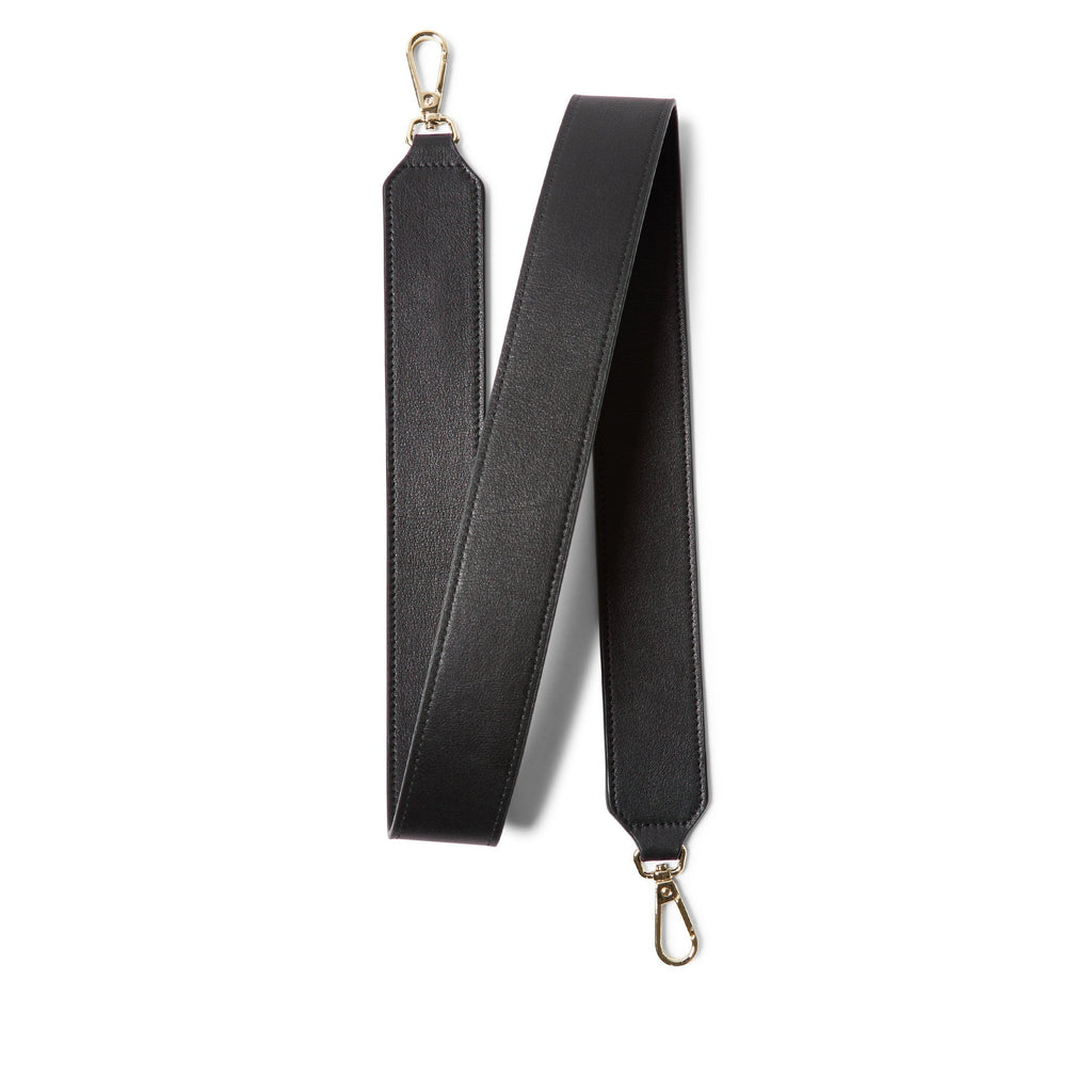 Guitar Short Crossbody Strap Black Onyx Light Gold Hardware