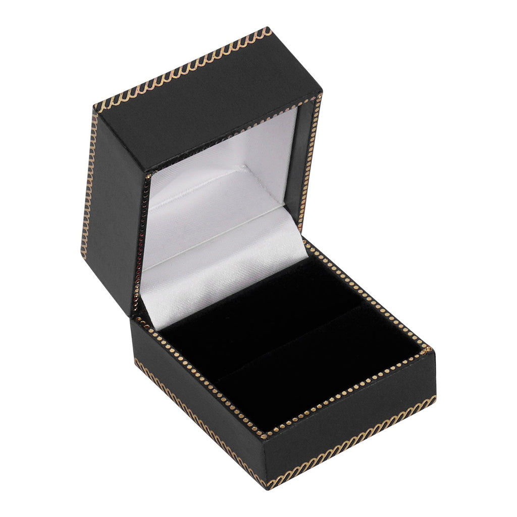 Leatherette Single Ring Box with Matching Insert and White Window