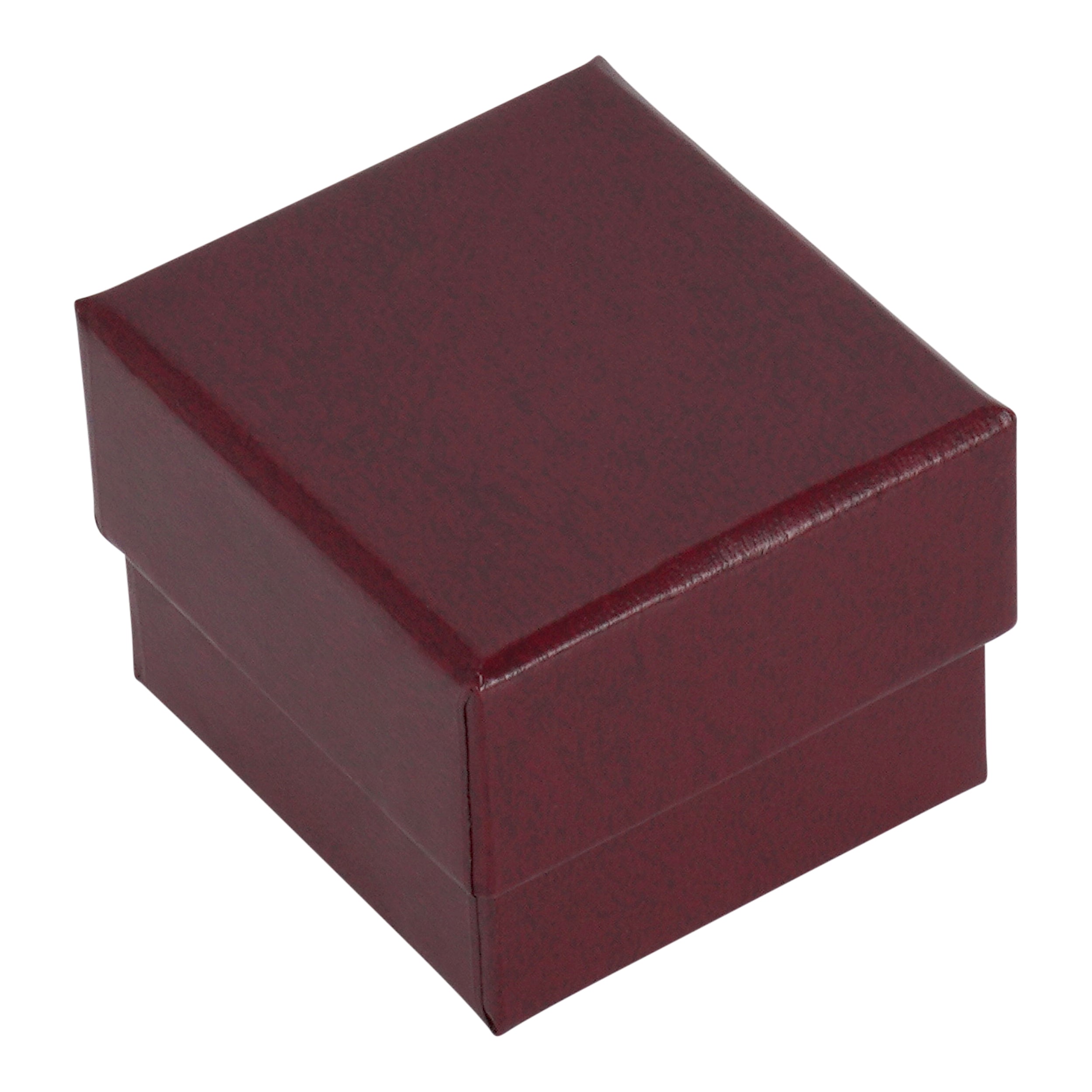Leatherette Single Ring Box with Matching Insert and White Window