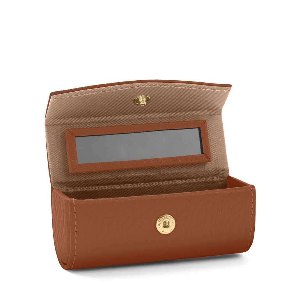 Lipstick Case Saddle Brown