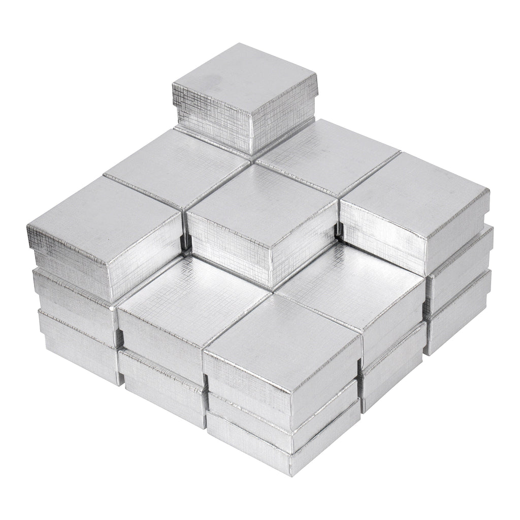 Silver and Gold Linen Cotton Filled Cardboard Box