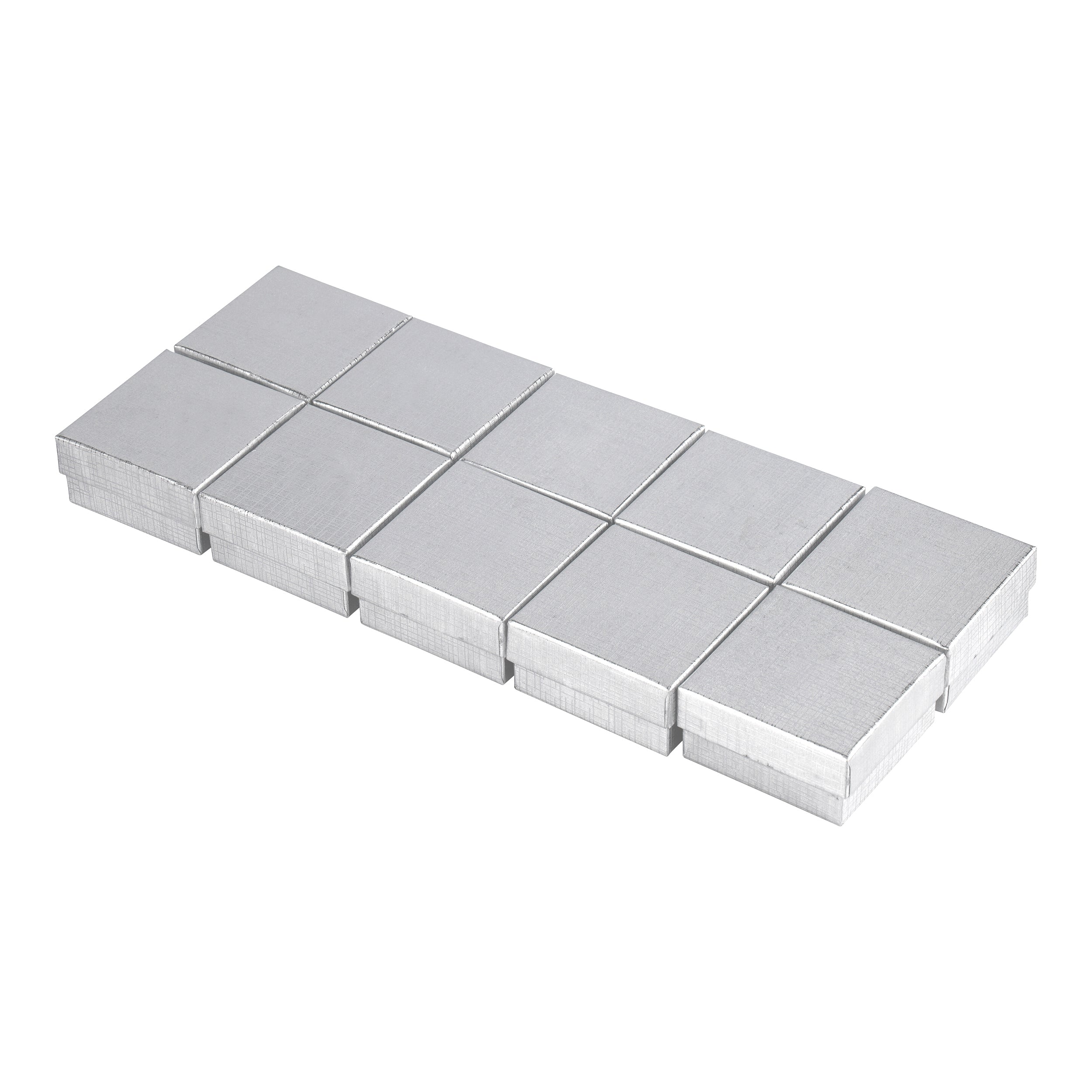 Silver and Gold Linen Cotton Filled Cardboard Box