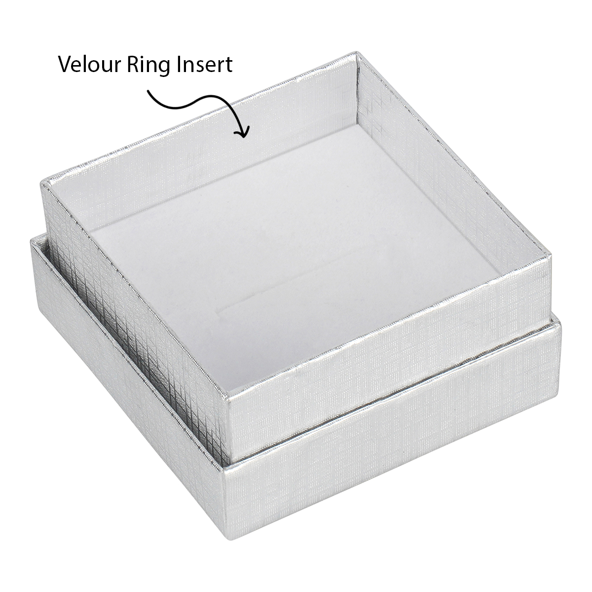 Silver and Gold Linen Cotton Filled Cardboard Box